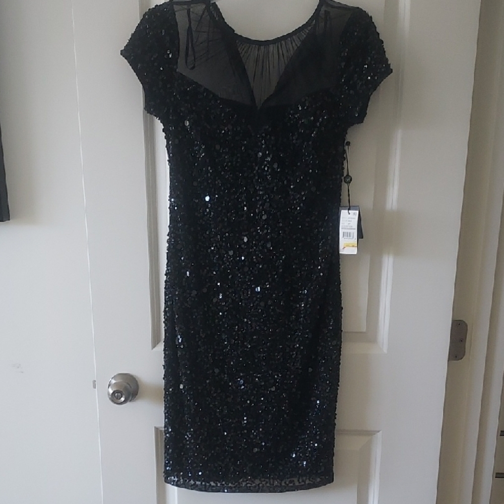Elegant Black Sequin Dress